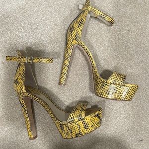 Brian Atwood Snakeskin Heels